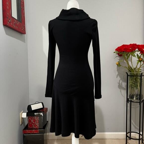 NEW Banana Republic Wool Classic Fit Flare Midi Cowl Neck Sweater Dress XS NWOT - Picture 7 of 16